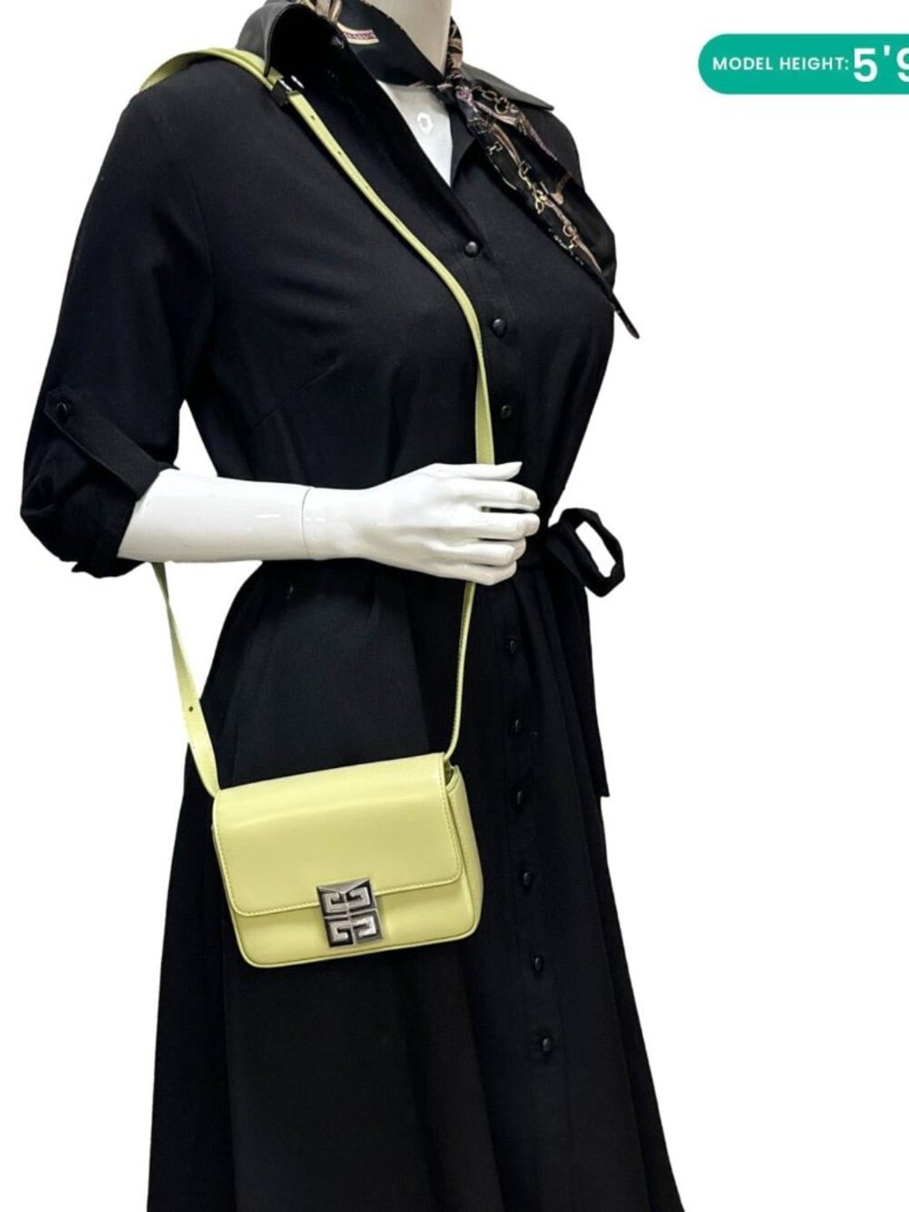 Givenchy 4G Mini Smooth Leather Crossbody Bag Green - Picture 2 of 14